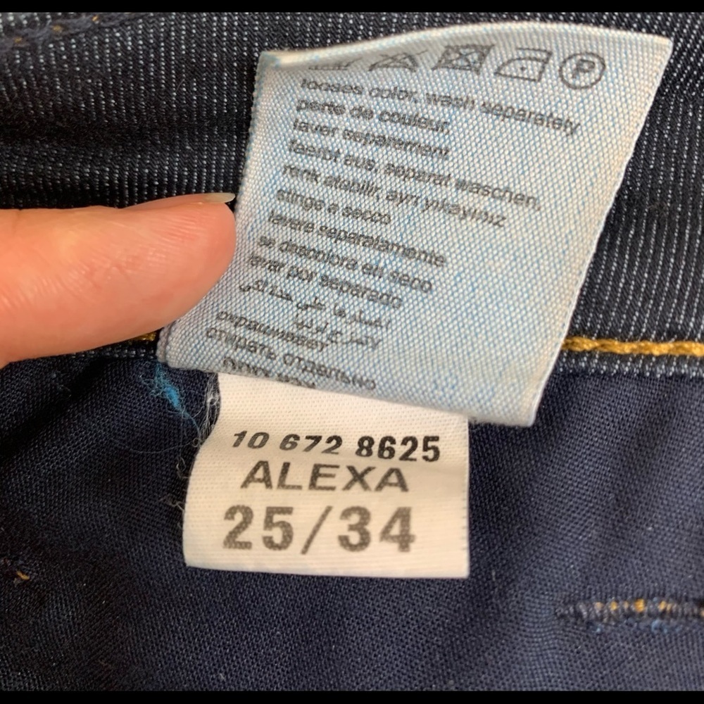 MAVI Alexa Mid Rise Skinny Jeans With Pockets Dark Rinse Denim Blue Size 25/34 - Picture 10 of 13